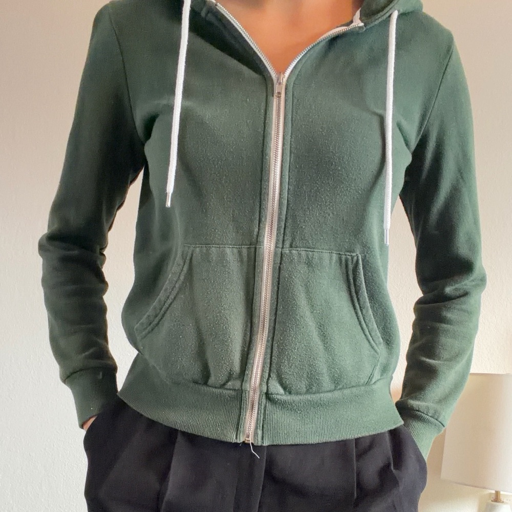 Green Zip-Up Hoodie